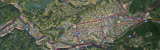 福岡県八女市観光マップ